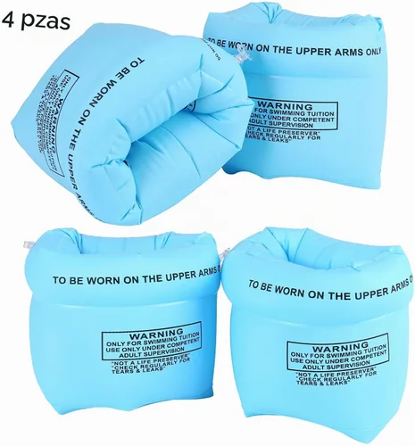 Vista 2 de Flotadores de brazo inflables para natación, mangas flotantes, anillos de natación (4-6-8 piezas)