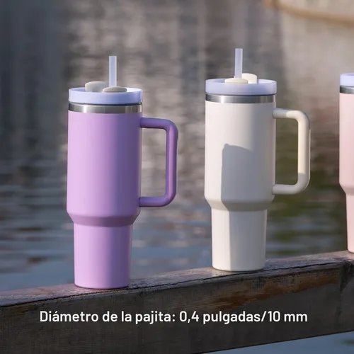 Vista 3 de 6 piezas de pajitas de repuesto para Stanley Adventure Quencher 40 oz 30 oz Vaso de viaje, pajitas con cepillo de limpieza para accesorios Stanley