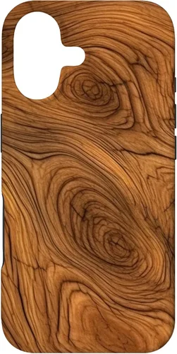Vista 32 de iPhone 7 Plus/8 Plus elegante estampado de grano de madera marrón intenso estuche con estampado