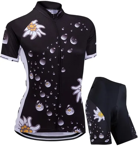 Vista 13 de Jersey de ciclismo para mujer, de manga corta, secado rápido, transpirable, para montaña.