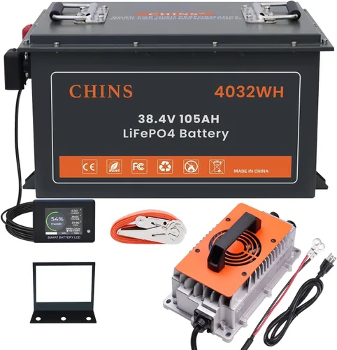 Vista 13 de CHINS - Batería de litio para carrito de golf de 36 V, 100 Ah, batería Bluetooth LiFePO4, BMS de 200 A incorporada, corriente máxima de 1000 A