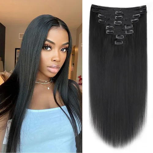 Vista 32 de Extensiones de cabello humano real rizado con clip, 4/27/4, ombré, rizado con clip, para mujer, 3C y 4A (12 pulgadas, #4/27/4)