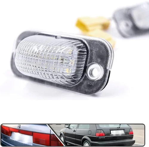 Vista 5 de Jetta Golf MK2 - 2 luces LED para matrícula de VW MK2 Golf Jetta II 1983-1992 alimentado por SMD Xenon LED blanco sin errores