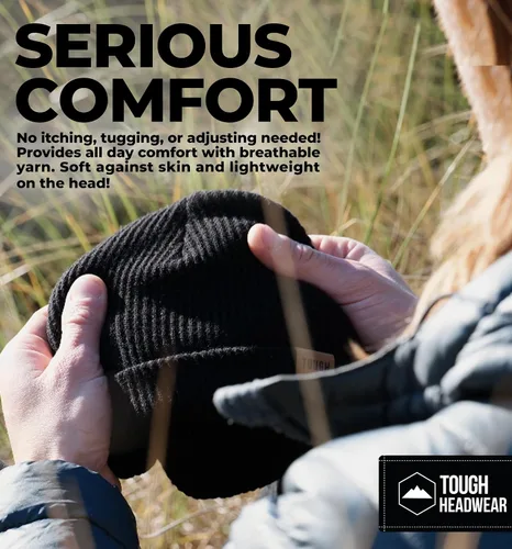 Vista 6 de Gorros para hombres y mujeres, gorro de punto, cálido y suave, gorro de punto diario, sombrero de trineo para mujeres y hombres para clima frío