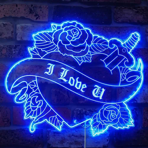 Vista 18 de ADVPRO Flor con tatuaje de serpiente RGB Dynamic Glam LED Sign - Forma de corte a borde - Decoración de pared 3D inteligente - Iluminación dinámica