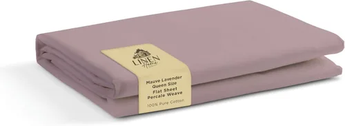 Vista 69 de Sábanas de 100% algodón percal, tamaño individual, 1 sábana encimera, ropa de cama fresca, resistente y transpirable, celeste