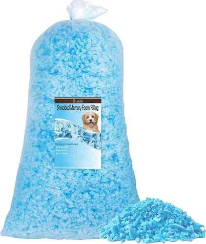 Vista 8 de DR.DUDU Espuma de relleno para puf de 2.5 libras, relleno de espuma viscoelástica de gel triturado, espuma de relleno de almohada premium suave