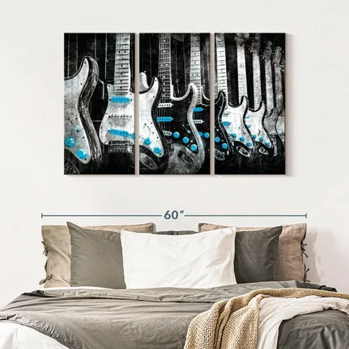 Vista 129 de Elephant Stock BW - Reproductor de discos de vinilo para pared, lienzo horizontal, decoración de pared de sala de estar de 3 piezas, impresión