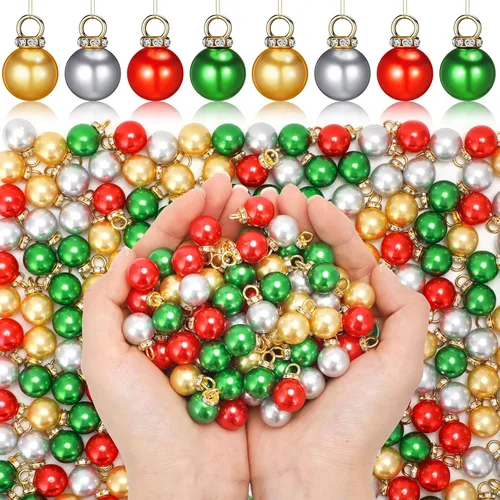 Vista 12 de Halloscume 200 mini adornos navideños de color elegante