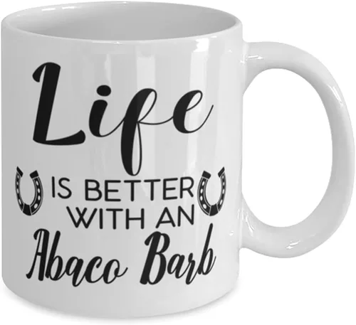 Vista 2 de ODDITEES Funny Abaco Barb Horse Mug Life Is Better With An Abaco Barb Coffee Cup White