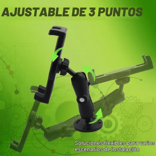 Vista 4 de Soporte de metal para tablet para coche, camión, vehículo