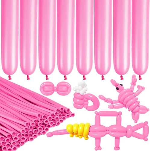 Vista 18 de LXZFCRG 260 Globos Negros Largos para Animales de Globo, 100pcs Globos para Torcer para Guirnalda de Globos Animales Modelado Cumpleaños Boda Fiesta