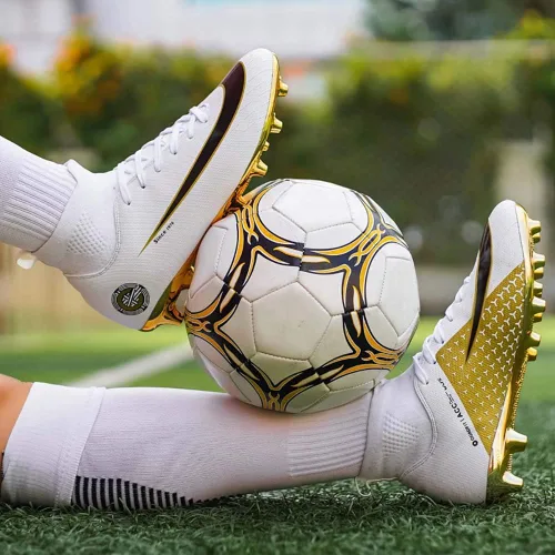 Vista 7 de Niber botines de fútbol para hombres y niños, para césped, para exteriores e interiores, para deportes, correr, caminar, zapatos deportivos