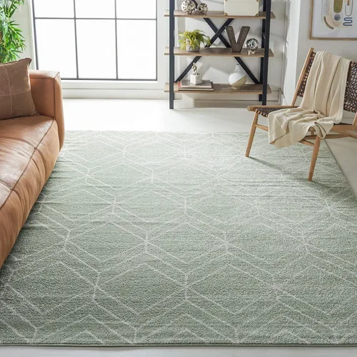 Vista 56 de SAFAVIEH Adirondack Collection - Alfombra decorativa, 2 x 3 pies, color negro y marfil, diseño geométrico moderno, no desprende pelusa y de fácil