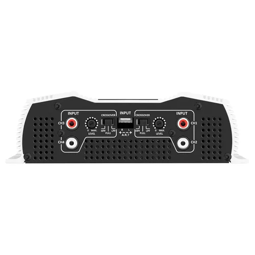 Vista 5 de Taramps DS 800x4 2 ohmios 800 vatios RMS, 4 canales 200x4 vatios RMS, Clase D, rango completo, paso alto/bajo cruzado fijo, puente, amplificador