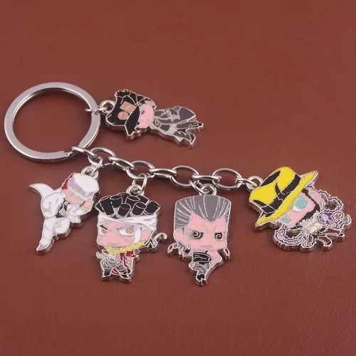 Vista 3 de FunBoat JJBA JoJo - Llavero de flecha Jotaro Joseph Josuke Cosplay Anime Charm Regalos para niños, niñas, adolescentes, mujeres y hombres
