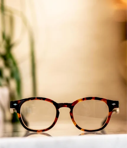 Vista 5 de eyebobs Bitty Witty Narrow Traditional and Blue Light Reading Glasses Granito negro