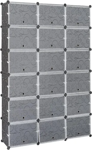 Vista 4 de Organizador portátil de 12 niveles para 72 pares de zapatos, 36 rejillas, estante de almacenamiento de 36 rejillas, soporte expandible para tacones