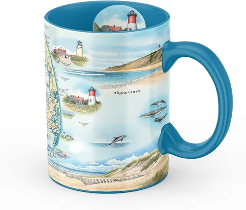 Vista 29 de Taza de cerámica con mapa de 1000 islas de Xplorer Maps (16oz) – Taza de café libre de BPA para bebidas frías y calientes – Perfecta para oficina
