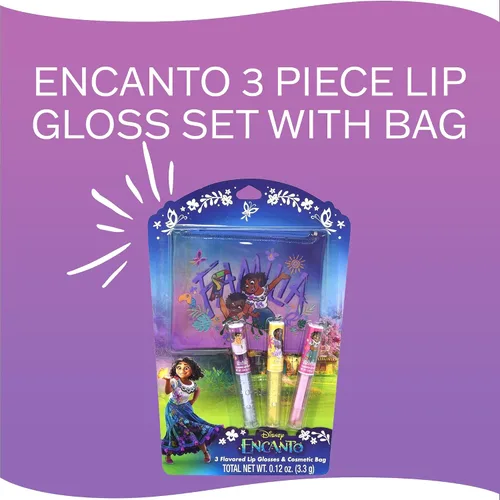Vista 4 de Centric Brands Encanto Diecut - Juego de 3 brillos labiales con bolsa