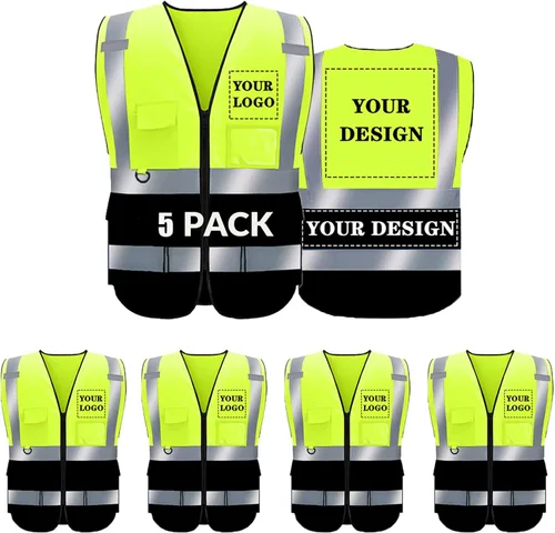 Vista 34 de BeautyWill Chaleco de seguridad personalizado con logotipo Clase 2 Chaleco reflectante de alta visibilidad Chaleco de trabajo protector