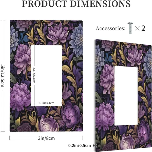 Vista 199 de Decorative Outlet Covers Blue Background White Cat Daisy Floral 2-Gang 1-Gang Wall Plate Single Toggle/Rocker Farmhouse Style Light Switch Covers