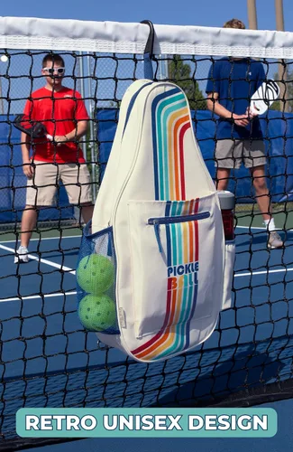 Vista 6 de STEEL MILL AND CO. Bolsas de pickleball para mujeres y hombres, bolsa de pickleball unisex con capacidad para 4 paletas de pickleball, bolsa