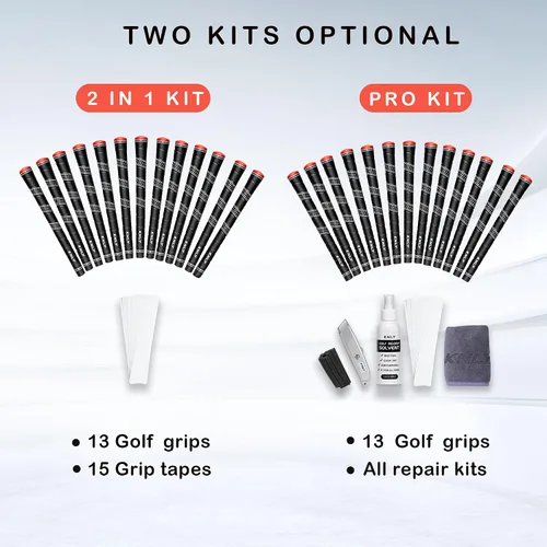 Vista 5 de KNLY Juego de 13 agarres de golf envolventes con tecnología de control de textura cóncava triangular, agarre de goma para todo tipo de clima