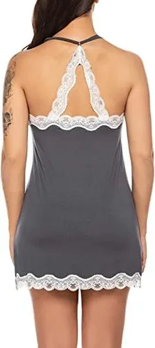 Vista 3 de Avidlove Lencería sexy para mujer, ropa de dormir, camisón, babydoll, lencería de algodón