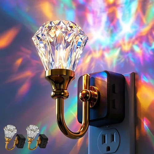 Vista 8 de L LOHAS LED - Luces nocturnas enchufables en la pared, temperatura de color ajustable 3000K/4000K/5000K, luz nocturna de burbujas con sensor
