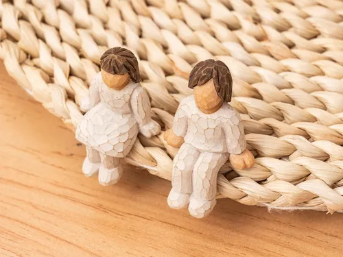 Vista 3 de Figuras combinadas personalizadas para elegir tu familia, 10 años que hicimos una escultura de resina familiar, figura esculpida pintada a mano