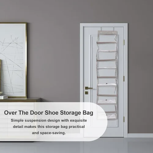 Vista 8 de VICASKY Over The Door Hanging Storage Bag Pocket Organizer with Hooks Oxford Cloth Multi-purpose Shoe and Item Holder for Closet and Wall Space