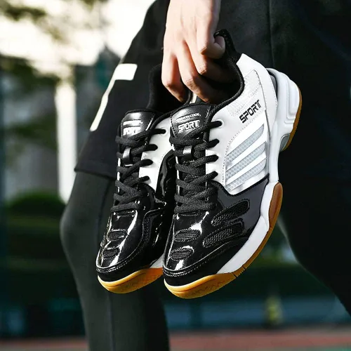 Vista 5 de zxcvb Tenis Bádminton Zapatos de los Hombres Nuevos Tendón de Ox Inferior de Desgaste Antideslizante de los Hombres de Baja Primavera Tenis de Mesa