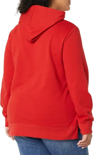 Vista 4 de Tienda Essentials - Sudadera tipo túnica de felpa de rizo con capucha para mujer