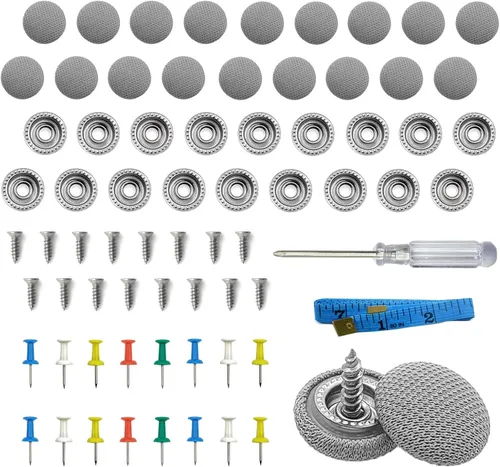 Vista 9 de 60 piezas de kit de reparación para el techo del coche, remaches de fijación para el techo del coche para la reparación de la tela del techo