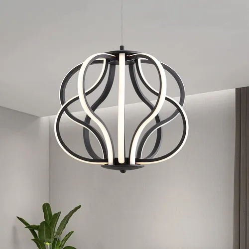 Vista 8 de Candelabro LED moderno con diseño acrílico, ajustable, fácil de instalar, adecuado para comedor, sala de estar, dormitorio, cocina y pasillo
