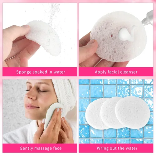 Vista 4 de DOSTATNI Estetician Supplies for Facials Set 15 piezas Estético Esponjas 4 Cepillos Faciales Diademas Tazones, Suministros Rosa, Blanco