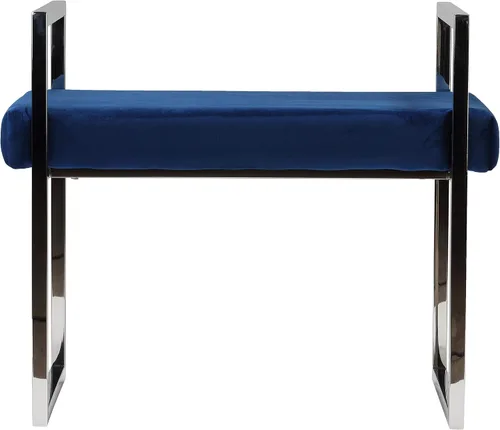 Vista 5 de Cortesi Home Anna Bench Ottoman, 24 pulgadas, azul