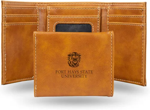 Vista 161 de NCAA Rico Industries - Billetera triple grabada con láser, con grabado láser, accesorio para hombre