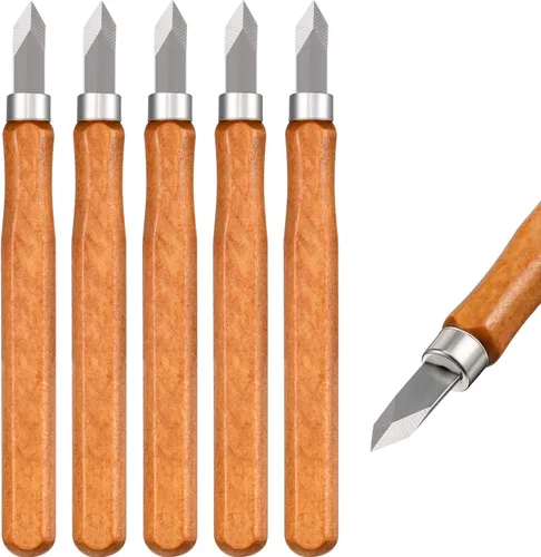 Vista 8 de Mudder Cuchillo de marcado para carpintería, cuchillo de marcado de hoja fina, doble bisel de doble bisel, cortador de golpe endurecido de acero