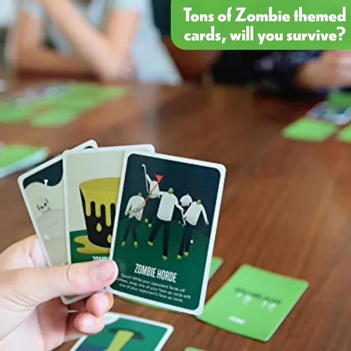 Vista 5 de The Golfing Dead - El mejor juego de cartas de zombies para la familia de 2 a 6 jugadores, ideal para adultos, parejas, adolescentes y niños a