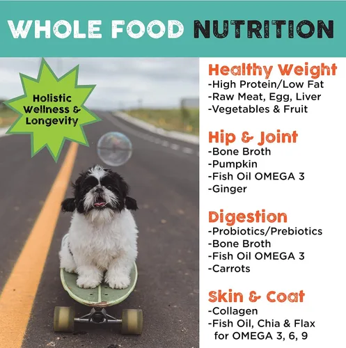 Vista 7 de Nature's Diet Simply Raw - Comida integral liofilizada – Hace 18 libras de alimentos frescos con músculo, órganos, caldo de huesos, huevo entero