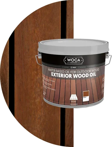 Vista 30 de WOCA Comprobador de aceite de madera exterior de Dinamarca, aceite penetrante a base de agua para superficies de madera al aire libre, muestra