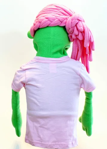 Vista 3 de Marioneta de niña personalizable #2 - Ministerio profesional de marionetas, escuela, verde iglesia