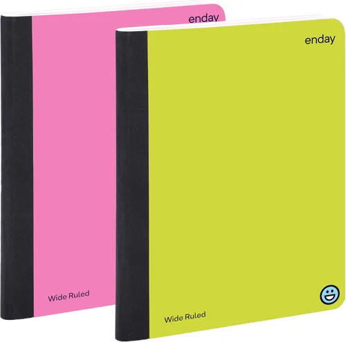 Vista 7 de Enday Cuadernos de composición de papel a rayas anchas, cuaderno de composición de tapa dura, libros de composición rayados de alta calidad