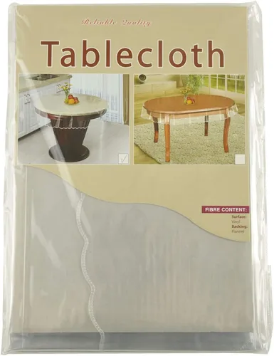 Vista 8 de Artisan Flair Protector de mesa ovalado transparente de 54 x 72 pulgadas, mantel de vinilo impermeable a prueba de aceite, mantel de plástico