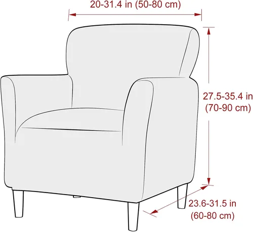 Vista 4 de MIFXIN Fundas para sillón de banquete, funda suave y elástica de jacquard con brazos, elástica antideslizante, funda de sofá, protector de muebles