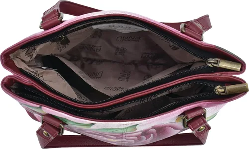 Vista 3 de Anna by Anuschka Bolso de hombro Satchel - Cuero Genuino