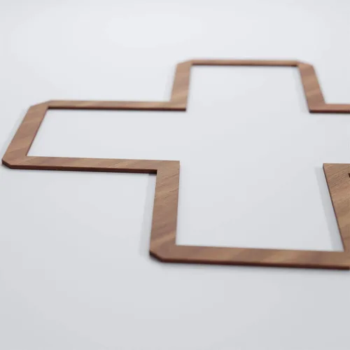Vista 47 de 7 3/8"W X 7 3/8"H Extra Pequeño Fowler Decorativo Fretwork Madera Paneles De Pared, Aliso