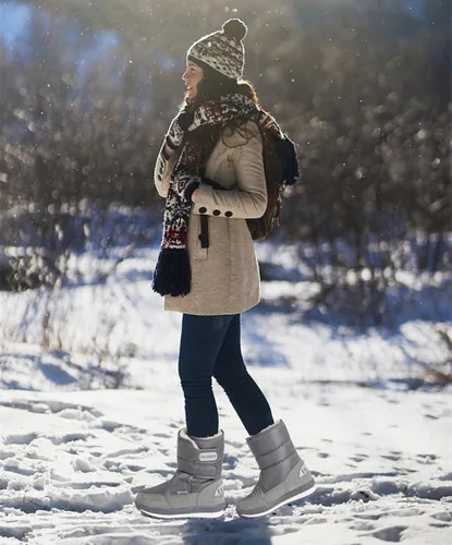 Vista 6 de DADAWEN - Botas de nieve impermeables para mujer